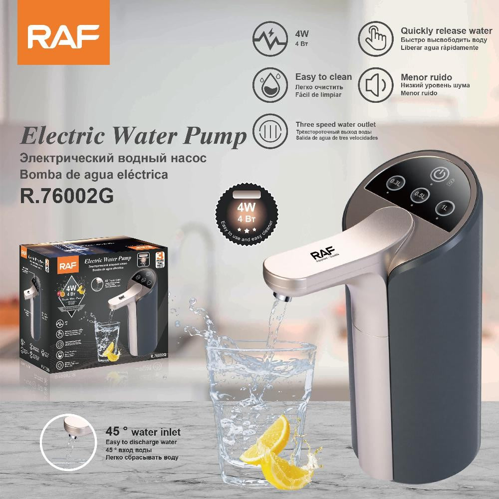 Pompa Electrica Apa Bidon 19L, Dozator Automat USB, 4W, Afisaj Touch cu 3 Trepte 0.3L / 0.5L / 1L, Incarcare USB, Dispenser Apa Portabil, Silentios, Universal, pentru Acasa, Birou, Camping + Instalare Usoara
