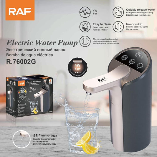 Pompa Electrica Apa Bidon 19L, Dozator Automat USB, 4W, Afisaj Touch cu 3 Trepte 0.3L / 0.5L / 1L, Incarcare USB, Dispenser Apa Portabil, Silentios, Universal, pentru Acasa, Birou, Camping + Instalare Usoara