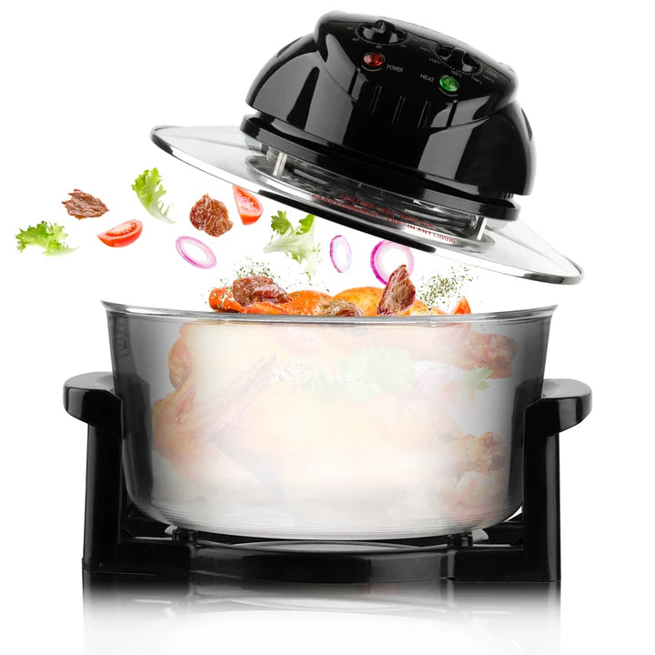 Air Fryer RAF 12L 3500W – cuptor multifuncțional 3-în-1, aer cald + aburi + halogen, gătire fără ulei