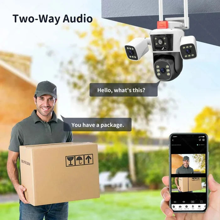 Camera de supraveghere profesionala WIFI,Full HD Zoom 10X cu 3 lentile,9 MP