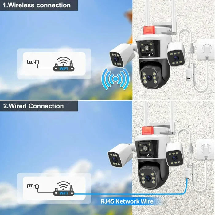 Camera de supraveghere profesionala WIFI,Full HD Zoom 10X cu 3 lentile,9 MP