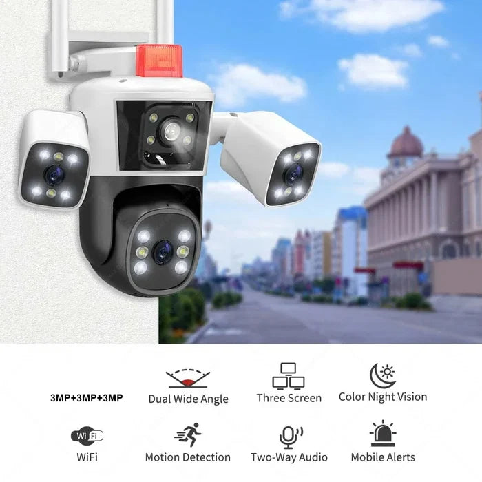 Camera de supraveghere profesionala WIFI,Full HD Zoom 10X cu 3 lentile,9 MP