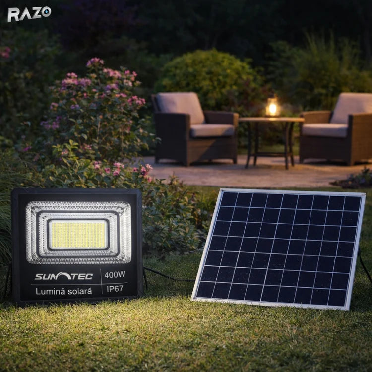 Proiector LED 400W, 7000 Lumeni, Telecomandă și Senzor de Lumină