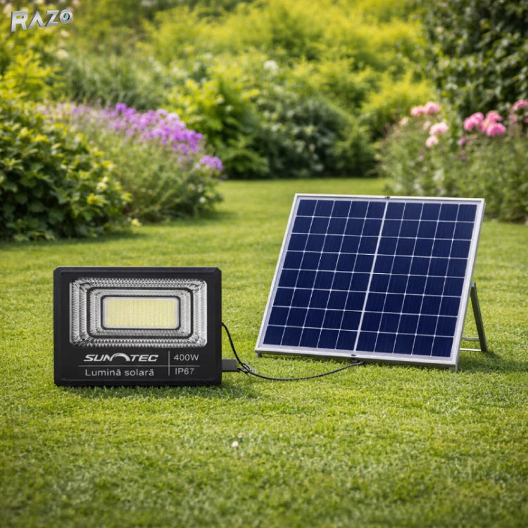 Proiector LED 400W, 7000 Lumeni, Telecomandă și Senzor de Lumină