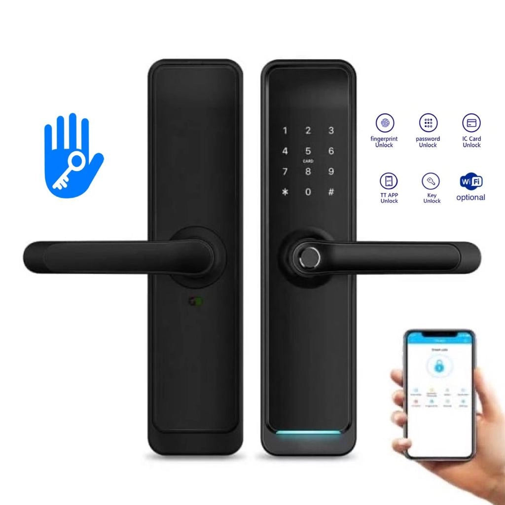 Yala Incuietoare digitala inteligenta pentru usa cu amprenta parola card WiFi cheie si aplicatie