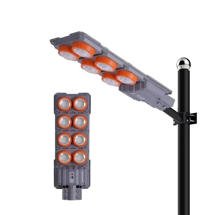 Lampă Stradală Solară LED Durabilă cu braț metalic, 400 W, Control Automat, IP65