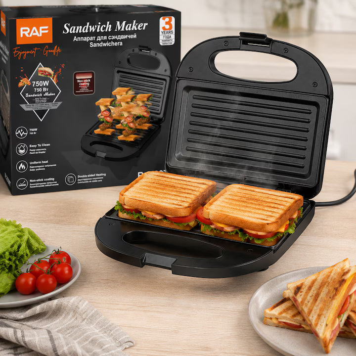 Sandwich Maker Placi Grill din Aluminiu cu Strat Antiaderent