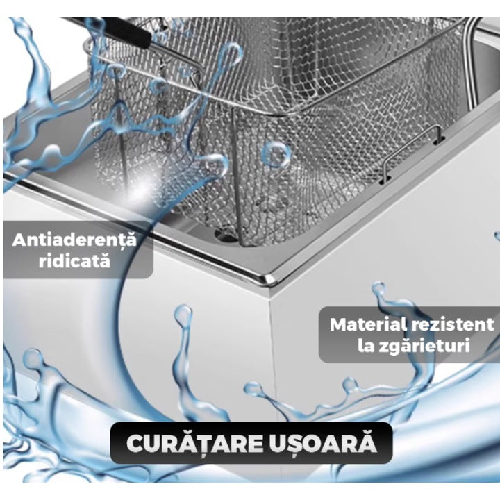 Friteuza Electrica Comerciala, AT PERFORMANCE®, capacitate 5L, gri