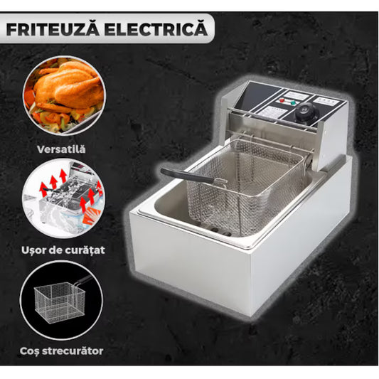 Friteuza Electrica Comerciala, AT PERFORMANCE®, capacitate 5L, gri