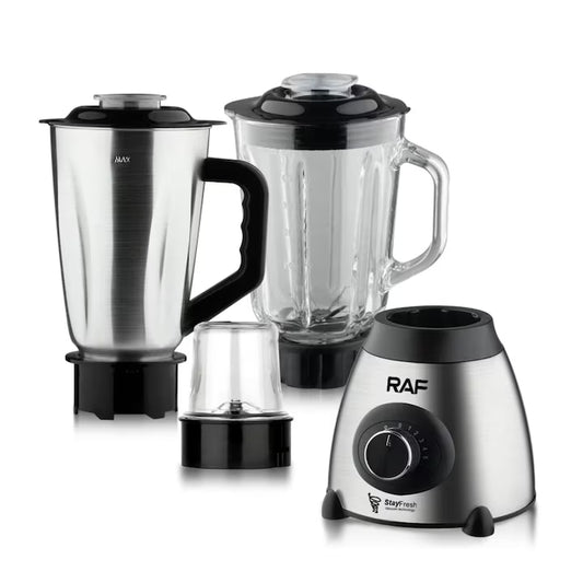 Blender electric 3 în 1, 1000W, vas de sticlă de 1.5L, bol și râșniță din oțel inoxidabil