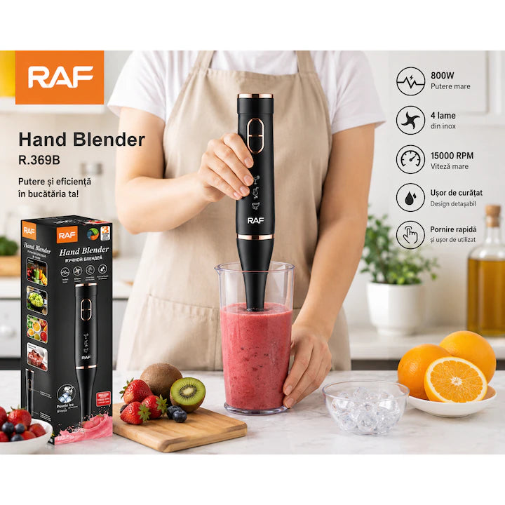 Blender Vertical RAF R.369B, 800W, 15000 RPM, 4 Lame Inox