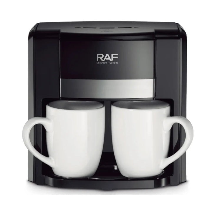 Aparat Electric Dublu de Facut Cafea cu 2 Cesti , Negru-Argintiu