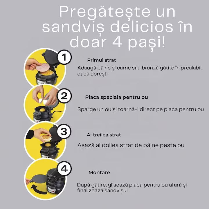 Aparat electric multifunctional pentru burgeri si sandwich-uri