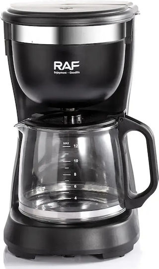 Cafetieră Electrică, 680W, 1.2 Litri, 12 Cești de Cafea Sistem Anti-Picurare